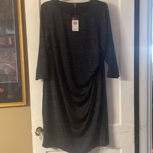 NWT Chaps size 22W navy dress